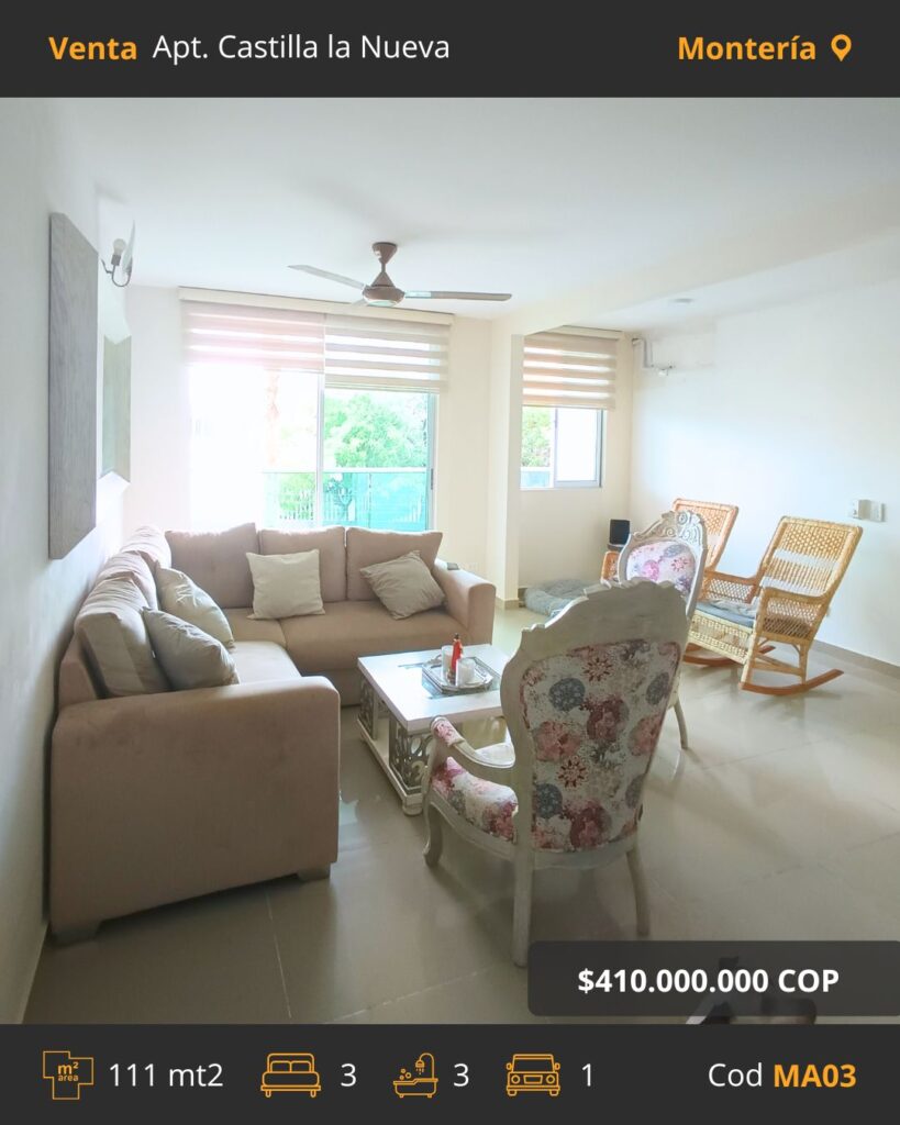2.Apartamento venta en Monteria