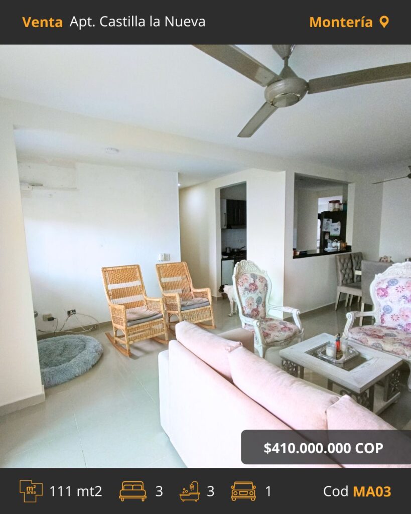 5.Apartamento venta en Monteria