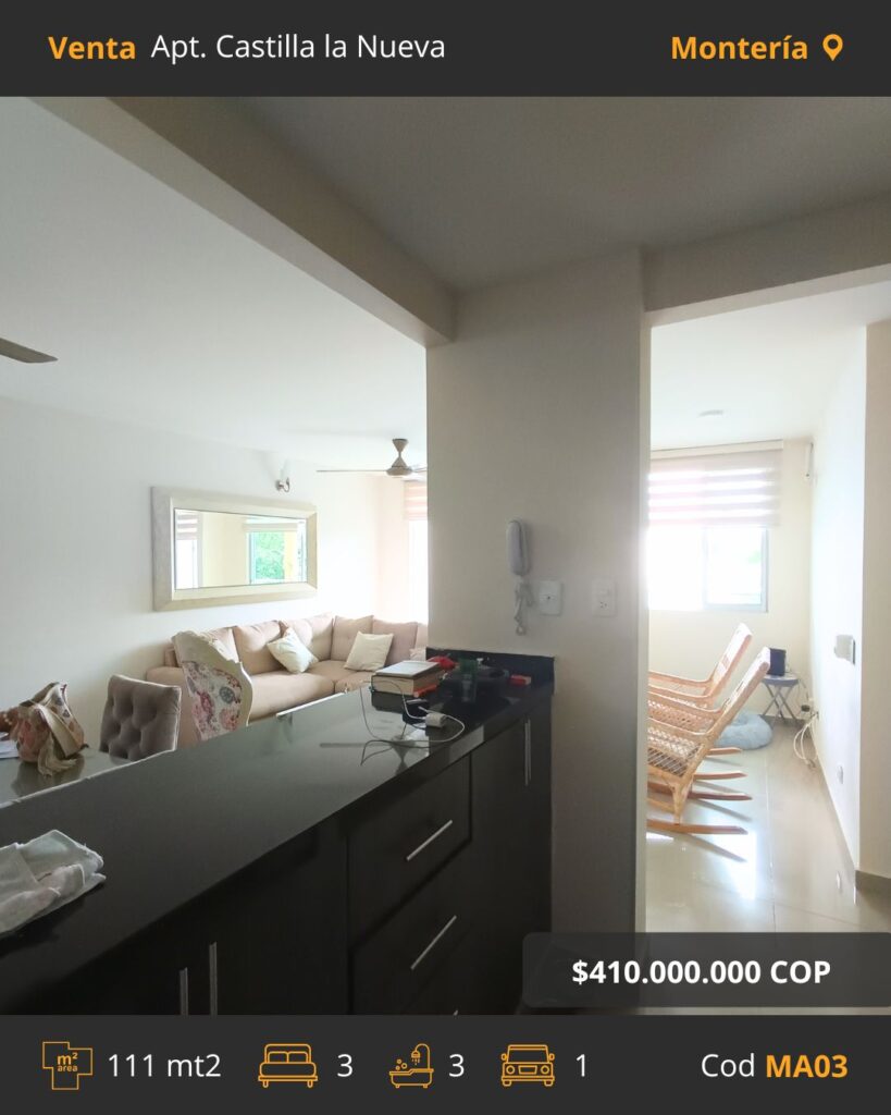 7.Apartamento venta en Monteria